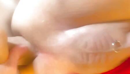 TS SexyBrody gets a massage gun used on her pussy