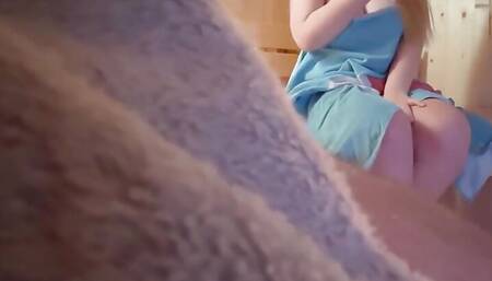 Secretly Filmed - Maja Masturbate in the Sauna!