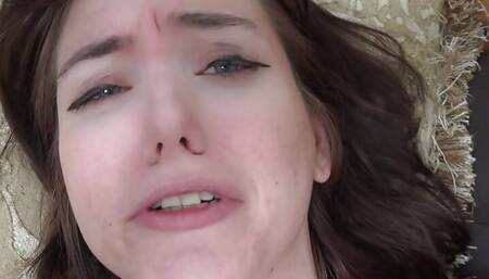 Super sexy Valentina Jade amateur with pretty blue eyes sucks cock and orgasms on cock POV