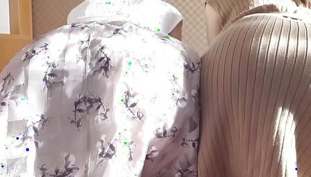 Playing private parts show and tell with two Japanese wives