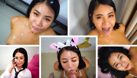 Facial Compilation Asian MILF