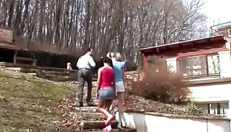 Nasty Threesome Wit Stepdad and My Bbf