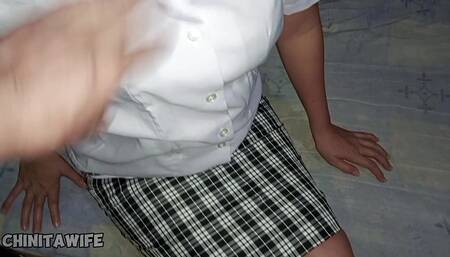 18yr Old First Timer Student Scene - Shy Chinita Amateur