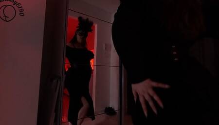 Carnival mask mistress mirror farts