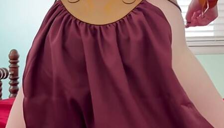 Cosplay - Sw Slave Princess Striptease, Fingering, Multiple Orgasms - Full Video