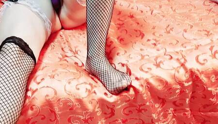 sexy maid is discovered masturbating with a dildo, what a delicious, super wet pussy and her exciting moans drive you crazy.