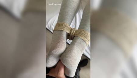 Master Fucks Slaves Tied Feet in Socks