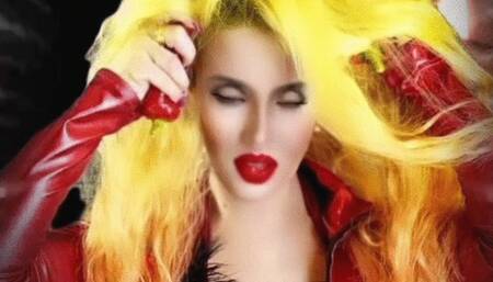 Bimbo Drag Queen on the Stage