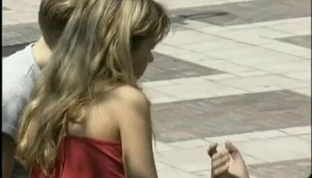 Elegant chick at couple video