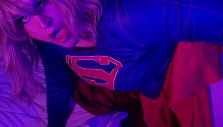 Sissy Supergirl First Time With Dildo