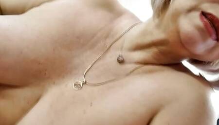 Aimee Hot MILF - sexy chubby granny, cock in mouth & hot masturbation .!. ))