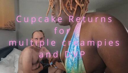 Cupcake returns for 2024 and gets creampied and DVP'd (1080p)