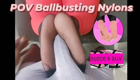 POV Ballbusting Nylons