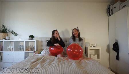 Saskia & Zoe - Balloon race