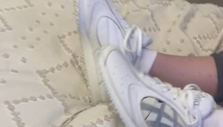 Trying on ASICS Cheer Shoes