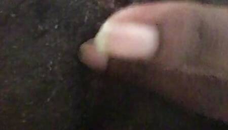 Fingering my wet black ass