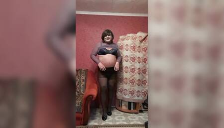 MILF Irene caresses herself and plays with cock