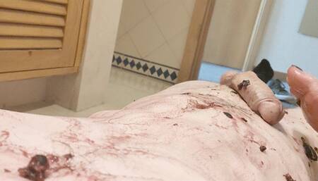 Footjob, cherry crush sexy wrinkled soles