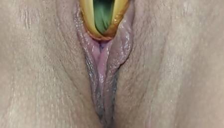 Close Up Vibrating Pussy and Clit
