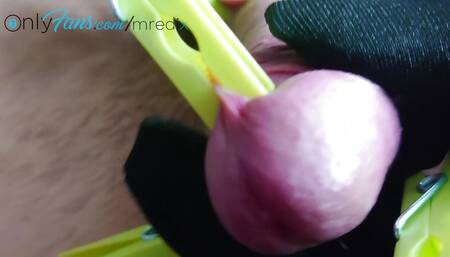 Clamp on cock and balls POV Mistress Redix