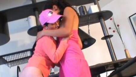 Teen Diana with lez touching her ass