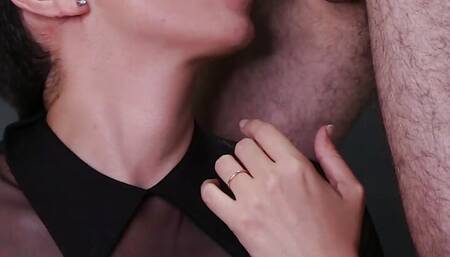 Cum dripping from mouth