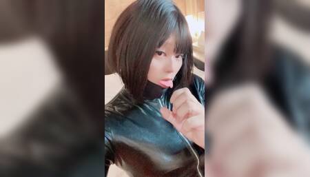 sissy yui long dildo solo play