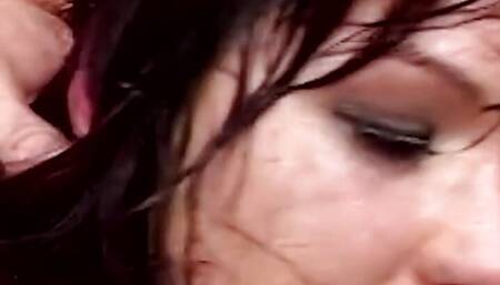 Slurping cum after being DPed by two guys is what Acid Rain knows and loves