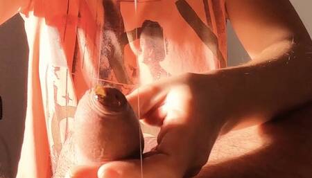 I suck his cock playing with honey until he comes