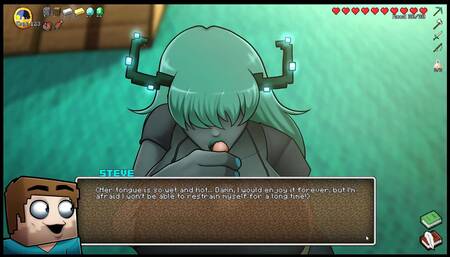 HornyCraft Minecraft Parody Hentai game PornPlay Ep.37 Giant warden is kissing my small cock until I cum on her face