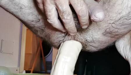 dildo: gang bang 8. (while chatting with MISEXY80) five dildos change, DP and I cum on one