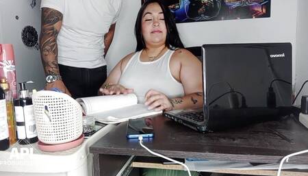 Coworkers Fuck in the Office Secretly From Their Boss and Are Almost Discovered
