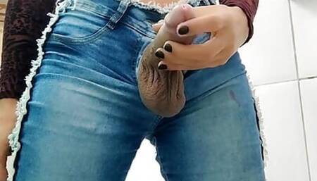 Combination of Pee Who's Hot Your Pretty Wife with a Hot Male Cock