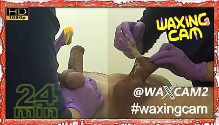 Beautician waxing depilation a male cock voyeur cam, #24prev