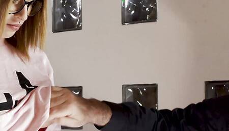 Blonde Russian Pornstar Shares Her Tits With Master