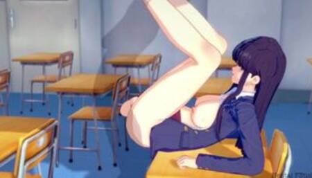Komi fucks lucky student in college classroom