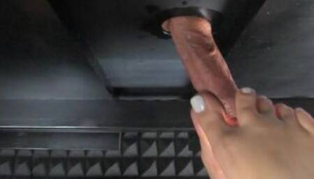 "Milked in my heel" then put my toes in his cum