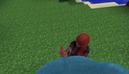 Minecraft: Testing Alpha version Steve cum on Alex