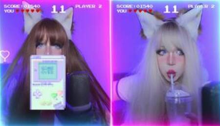 ME ???? MY SISTER ???????? SPITTING CHALLENGE????????