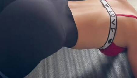 Hot exercises at home led me to fuck with my cousin