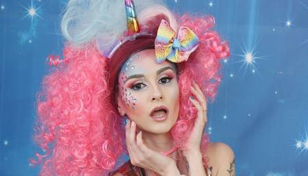 368 Adele Unicorn Colorful Latex Clothes