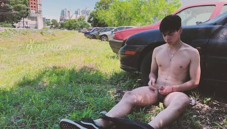Latino Twink Wank Train Station Parking