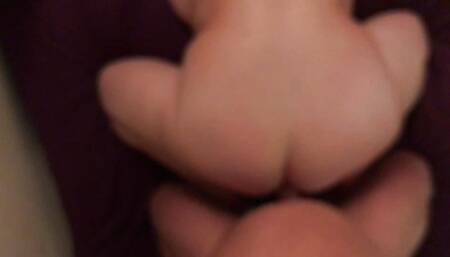 Birdseye view and POV doggy style and cum up the bum
