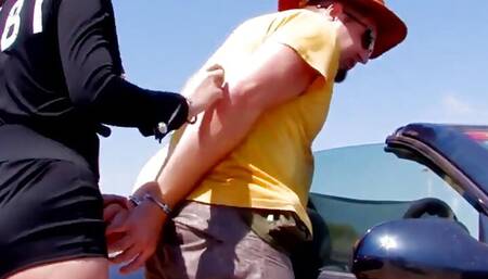 Perfect body police officer Cristal CHerry enjoying very rough anal sex