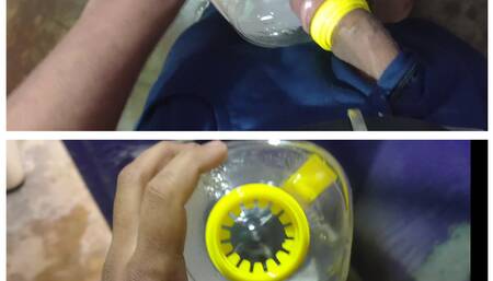 Masterbat a Transparent botal verry dangerous