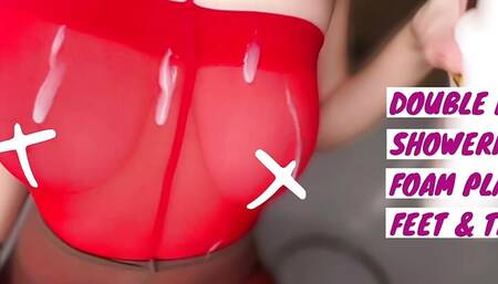 Pantyhose showering teaser