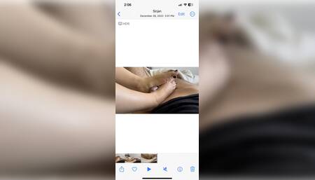 Young asian girl footjob her daddy for fun!
