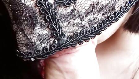 I give my hubby a wet blowjob and he gives me a lot of cum