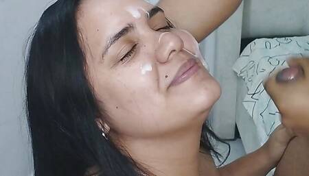 Gigiandpaul A spectacular deep throat blowjob and a lot of cum on my face