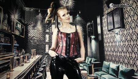 459 Izzy Delphine black latex clothing